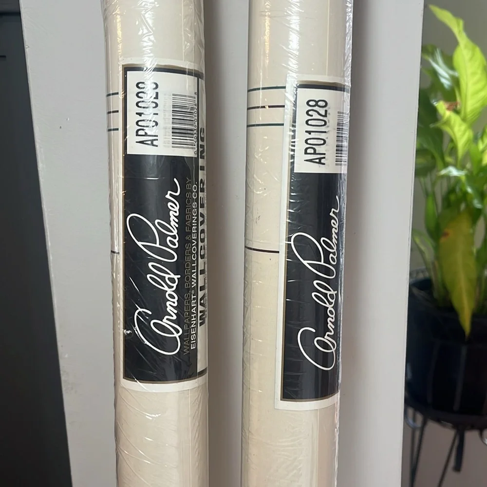 Arnold Palmer Eisenhart Wallpaper Cream: Brown/Green Stripe AP01028 2 Dbl Rolls